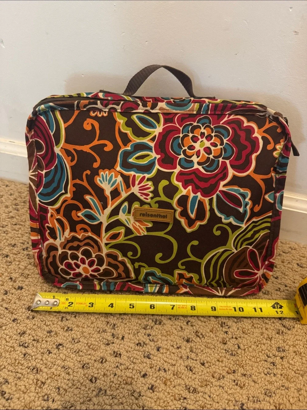 REISENTHEL Brown Floral Travel Organizer - Multicolor with retractable wheels